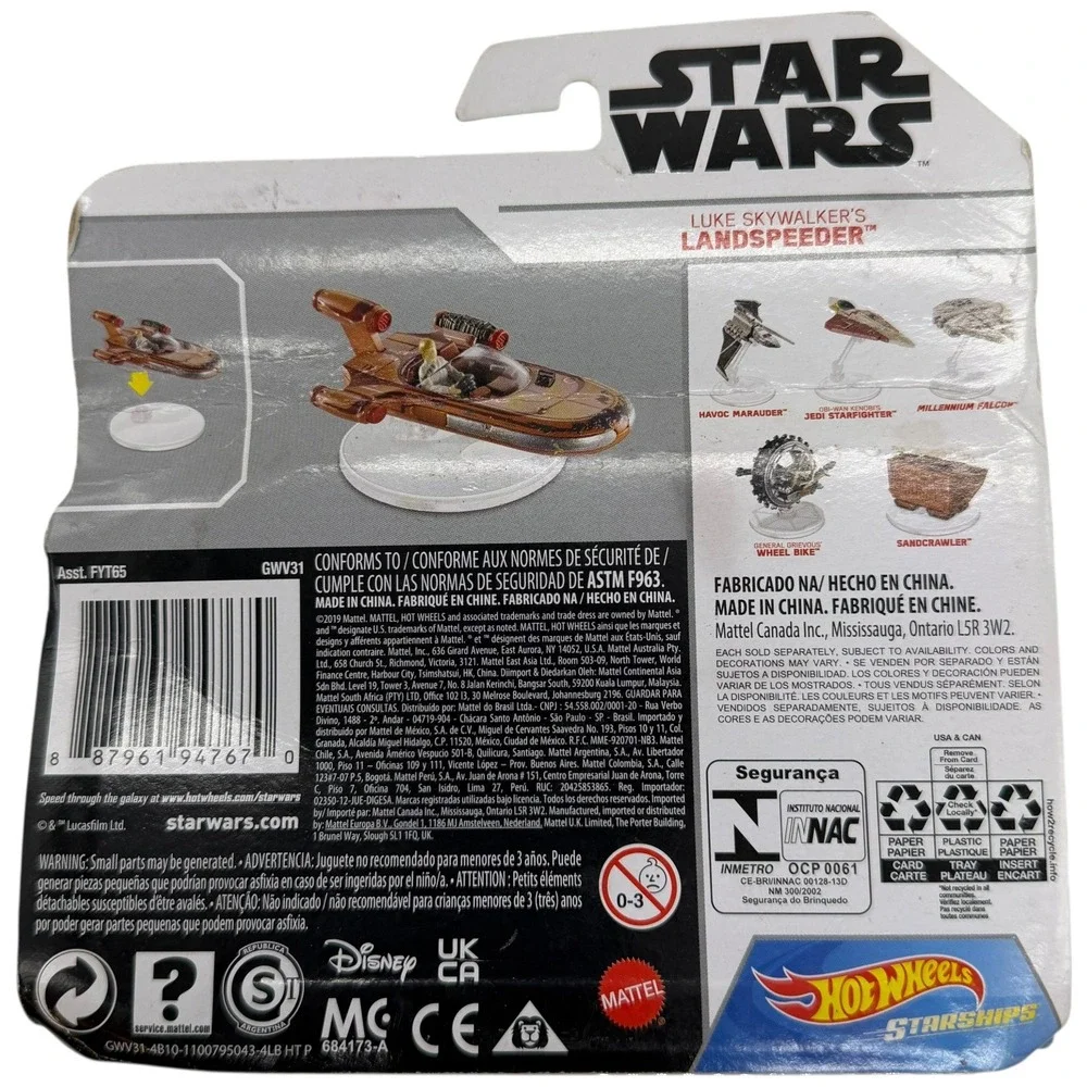 Hot Wheels Star Wars Starships Landspeeder‎ Sandcrawler Millennium Falcon Lot